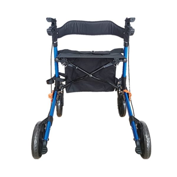 Foldable Aluminum Rollator Backside View Foldable Aluminum Rollator Backside View