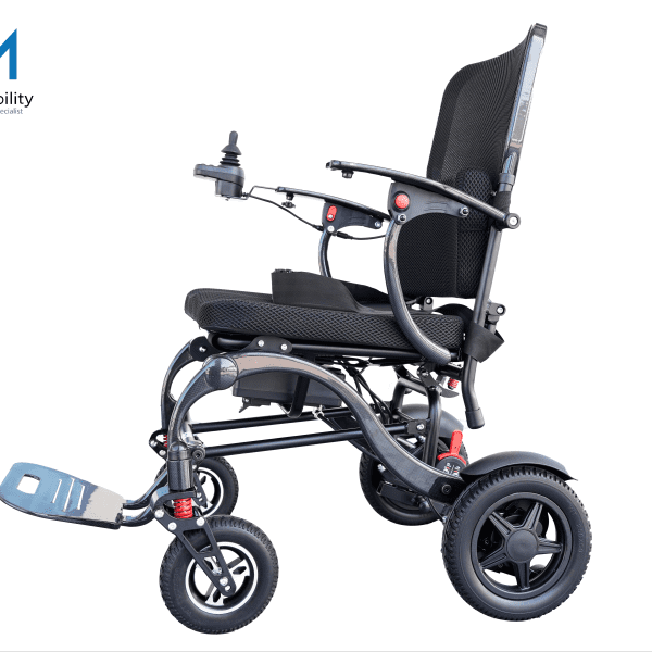 Champion Electric Hybrid Carbon Fiber Wheelchair Leftside View Champion Electric Hybrid Carbon Fiber Wheelchair Leftside View