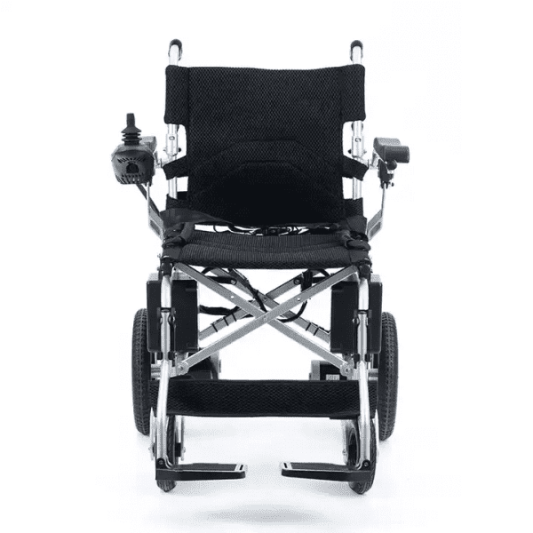 Foldable Electric Wheelchair Frontview Foldable Electric Wheelchair Frontview