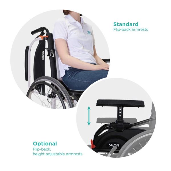 SOMA Wheelchair Flipback Armrest SOMA Wheelchair Flipback Armrest