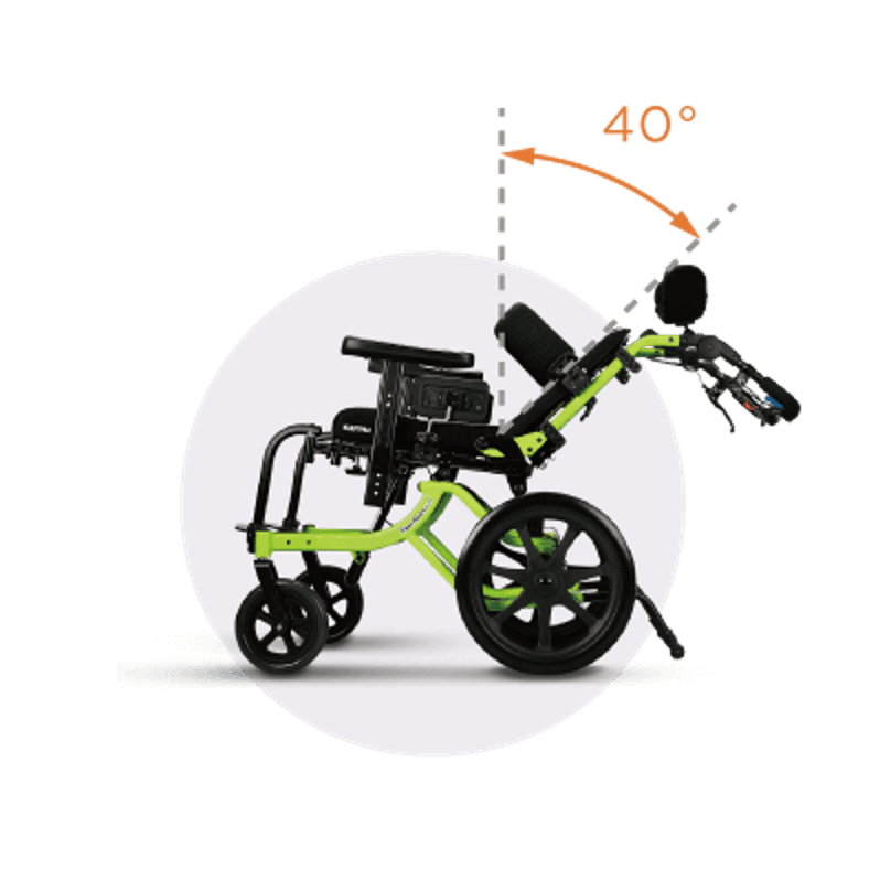 Karma Flexx Wheelchair: Redefining Kids Positioning Karma Flexx Wheelchair - 40 degree shear reduction recline