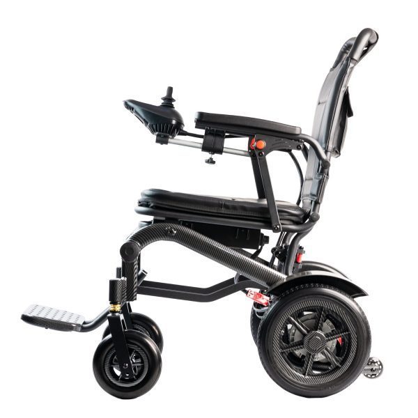 Easy Folding Travel Lightweight Electric Wheelchair Leftside View Easy Folding Travel Lightweight Electric Wheelchair Leftside View
