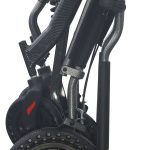 Folded Black Manual Lightweight Folding Wheelchairs for Travelling