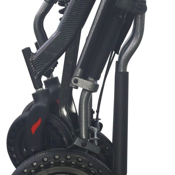 Folded Black Manual Lightweight Folding Wheelchairs for Travelling Folded Black Manual Lightweight Folding Wheelchairs for Travelling