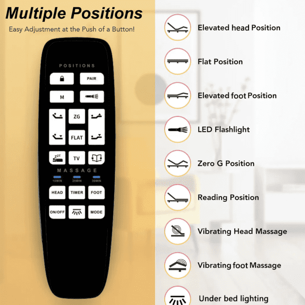 Electric Adjustable Bed with Remote Electric Adjustable Bed with Remote