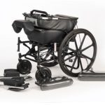 Folded Comfortable Manual Reclining Wheelchair