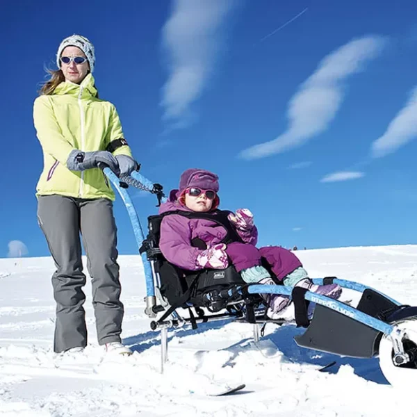Person Using Hippocampe – The Versatile All-terrain Beach Wheelchair in Snow Person Using Hippocampe – The Versatile All-terrain Beach Wheelchair in Snow