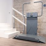 Completely Opened LOGIC Inclined Platform Lift for Straight Stairs on Ground