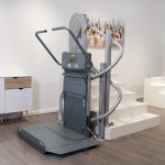 Opened SLIM Inclined Platform Lift for Stairs with Curves