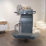 Opened SLIM Inclined Platform Lift for Stairs with Curves