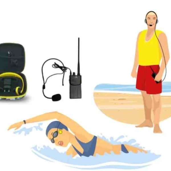 People Using The Swimming Access Helmet for the Visually Impaired People People Using The Swimming Access Helmet for the Visually Impaired People