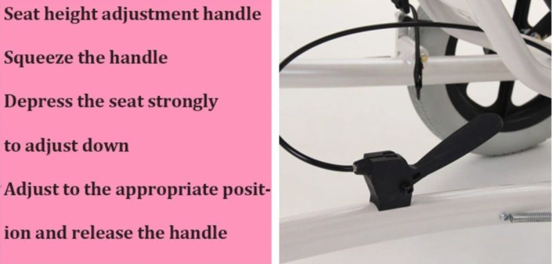 Foldable Pediatric Cerebral Palsy Wheelchair Seat Height Adjustment Handle