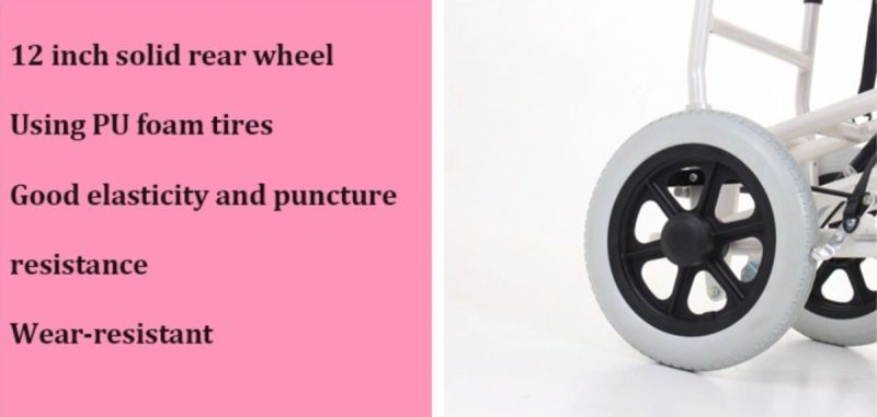 Foldable Pediatric Cerebral Palsy Wheelchair Wheel Details