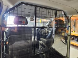 Partition Barrier Install on Vehicle Inside View