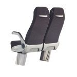 Black SEGE Minibus Passenger Seat 3025 Backview