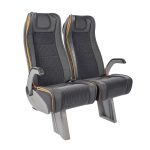 Black Yellow Strip SEGE Minibus Passenger Seat 3075
