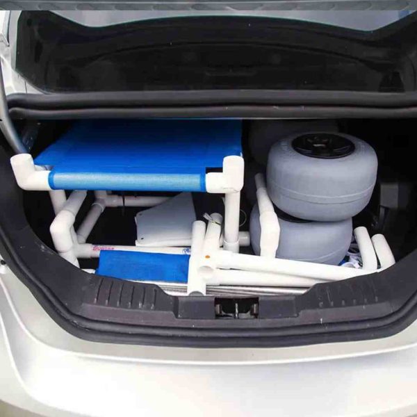 PVC Beach Wheelchair Inside Car Trunk PVC Beach Wheelchair Inside Car Trunk