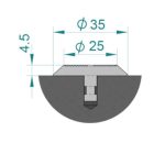 Stainless Steel Tactile Warning Stud Diagram