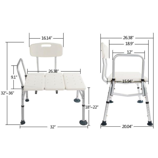 Heavy Duty Transfer Bath Bench Dimension Details Heavy Duty Transfer Bath Bench Dimension Details
