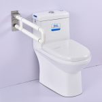 Foldable Stainless Steel Grab Bar Mounted on Bathroom Wall