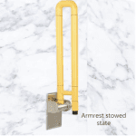 Foldable Stainless Steel Armrest Stowed State