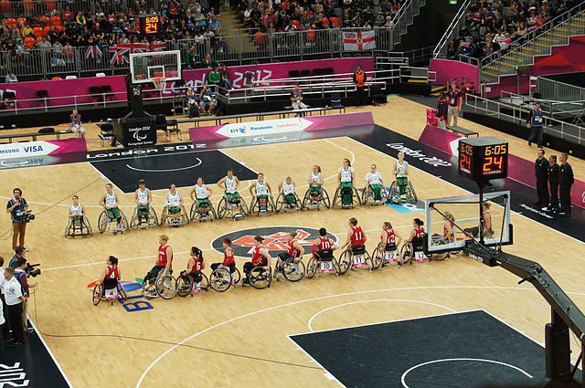 Wheelchair Basketball Paralympics Court and Equipment