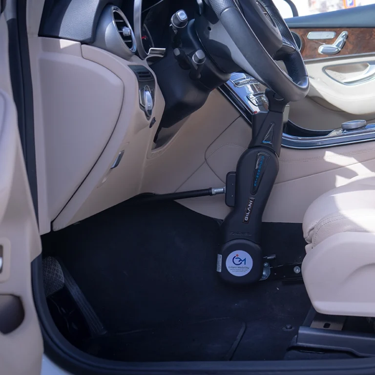 Hand-Control Vehicle Rental White Mercedes Installed With Hand Control