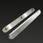 Stainless Steel Hollow Tactile Indicator Slip Black Background