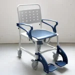 Multi Use 3 In 1 Folding Portable Commode Chair Blue Color