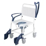 Multi Use 3 In 1 Folding Portable Commode Chair Handrest Flipped Up