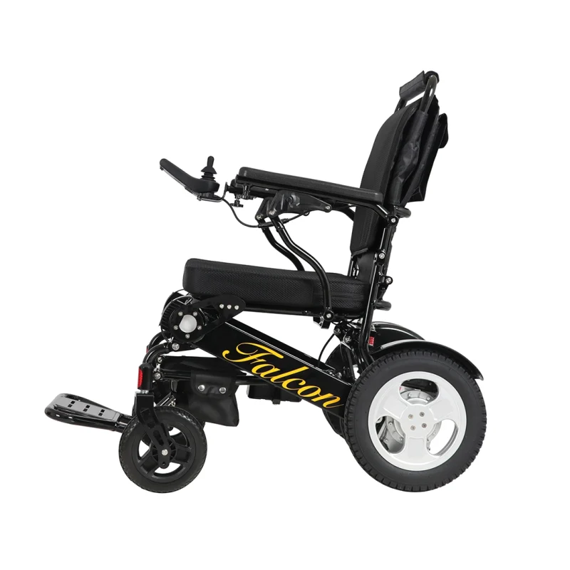 FALCON Electric Foldable Wheelchair Black Falcon Electric Wheelchair