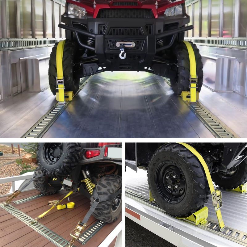 E Track Rails Tie-Down Kit With Ratchet Straps