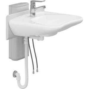 Pressalit PLUS Height-Adjustable Wash Basin with MATRIX CURVE Basin
