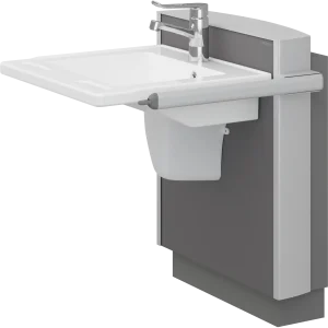 SELECT wash basin bracket, electrically height adjustable with MATRIX SMALL wash basin