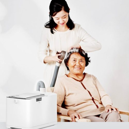 People Using Electric Shampoo Machine